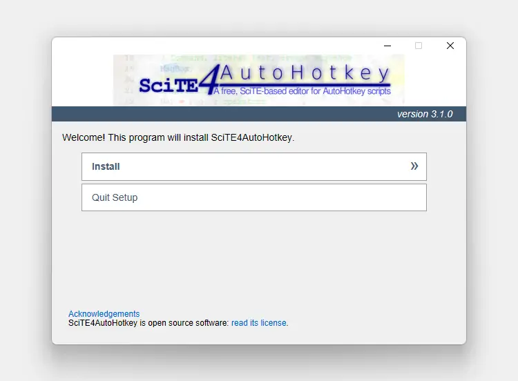 SciTEAutoHotkey_Install_버튼_클릭