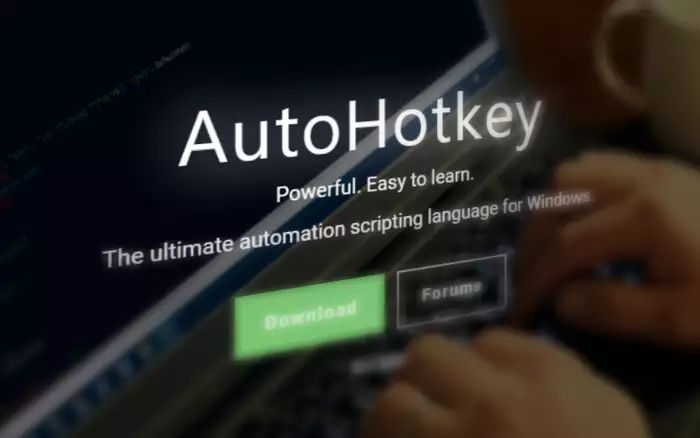 오토핫키 다운로드 사이트 메인 화면