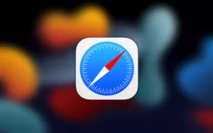 iPhone 배경 화면 과 사파리 브라우저 아이콘