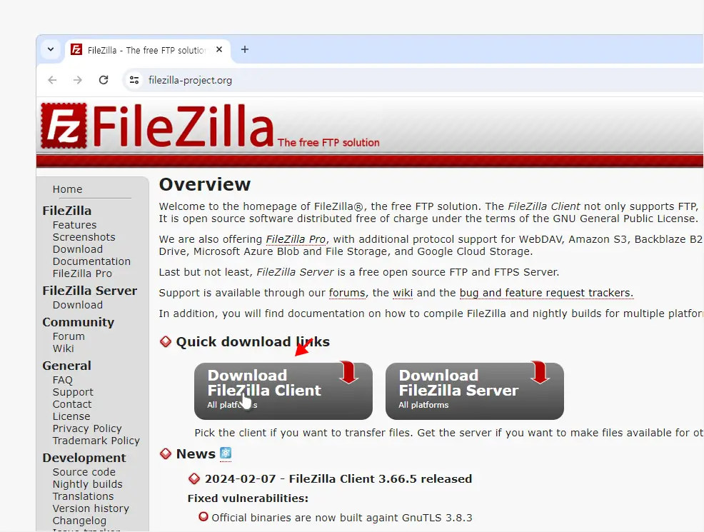 Windows에서 FileZilla 클라이언트 설치하는 방법 - EZis
